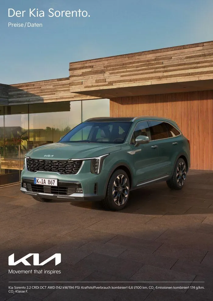KIA Sorento Plug-in Hybrid von 3. September bis 3. September 2025 - Prospekt seite 1