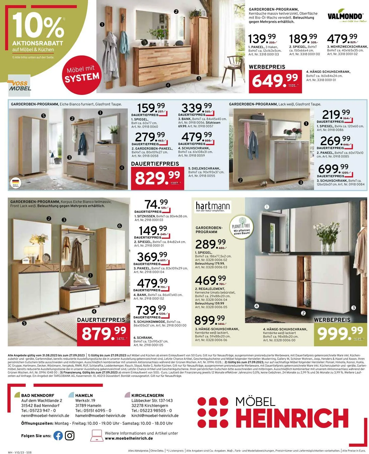 Möbel Heinrich von 31. August bis 27. September 2029 - Prospekt seite 8