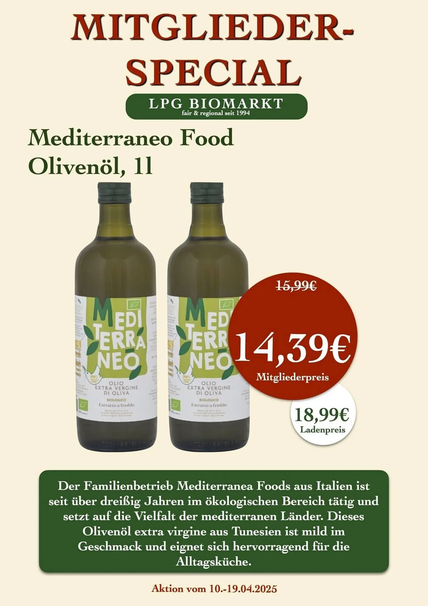 LPG Biomarkt Prospekt von 10. April bis 16. April 2025 - Prospekt seite 18