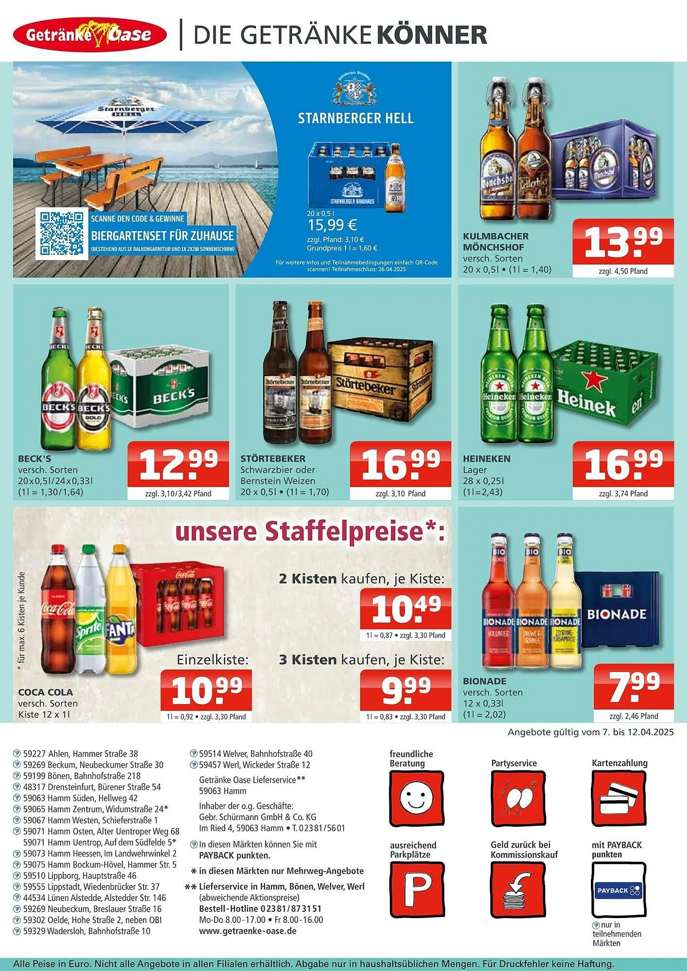 Getränke Oase Prospekt von 7. April bis 12. April 2025 - Prospekt seite 4