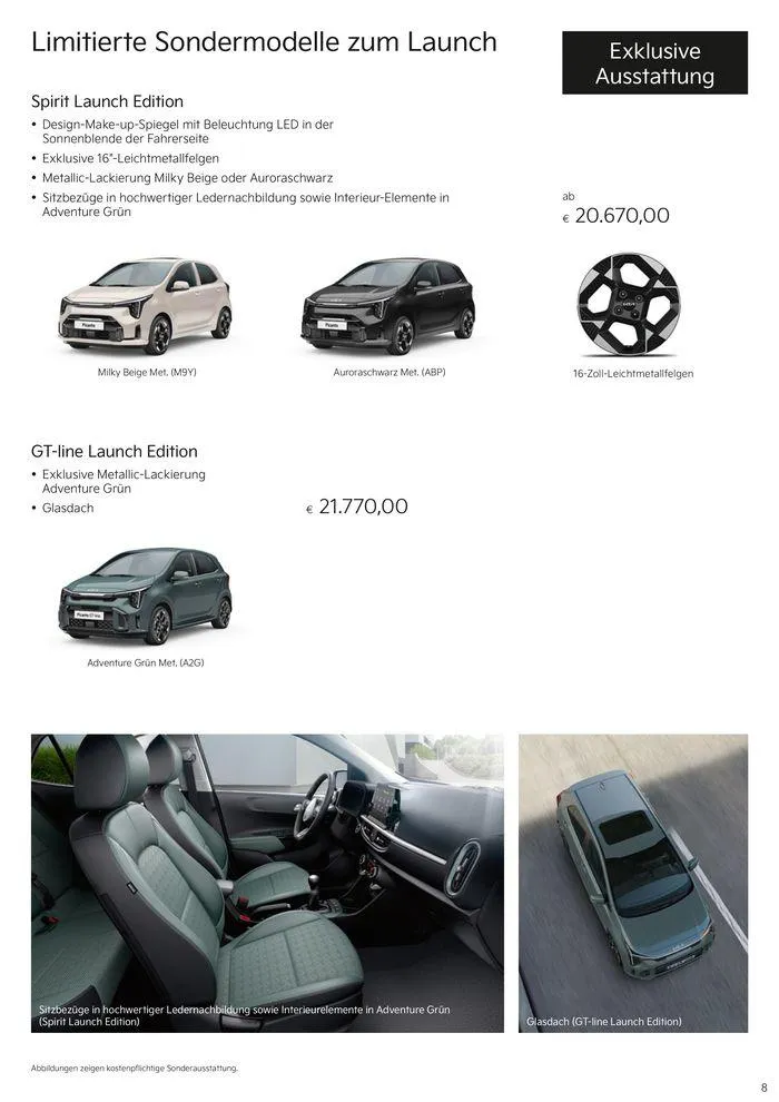 KIA Picanto von 3. September bis 3. September 2025 - Prospekt seite 8
