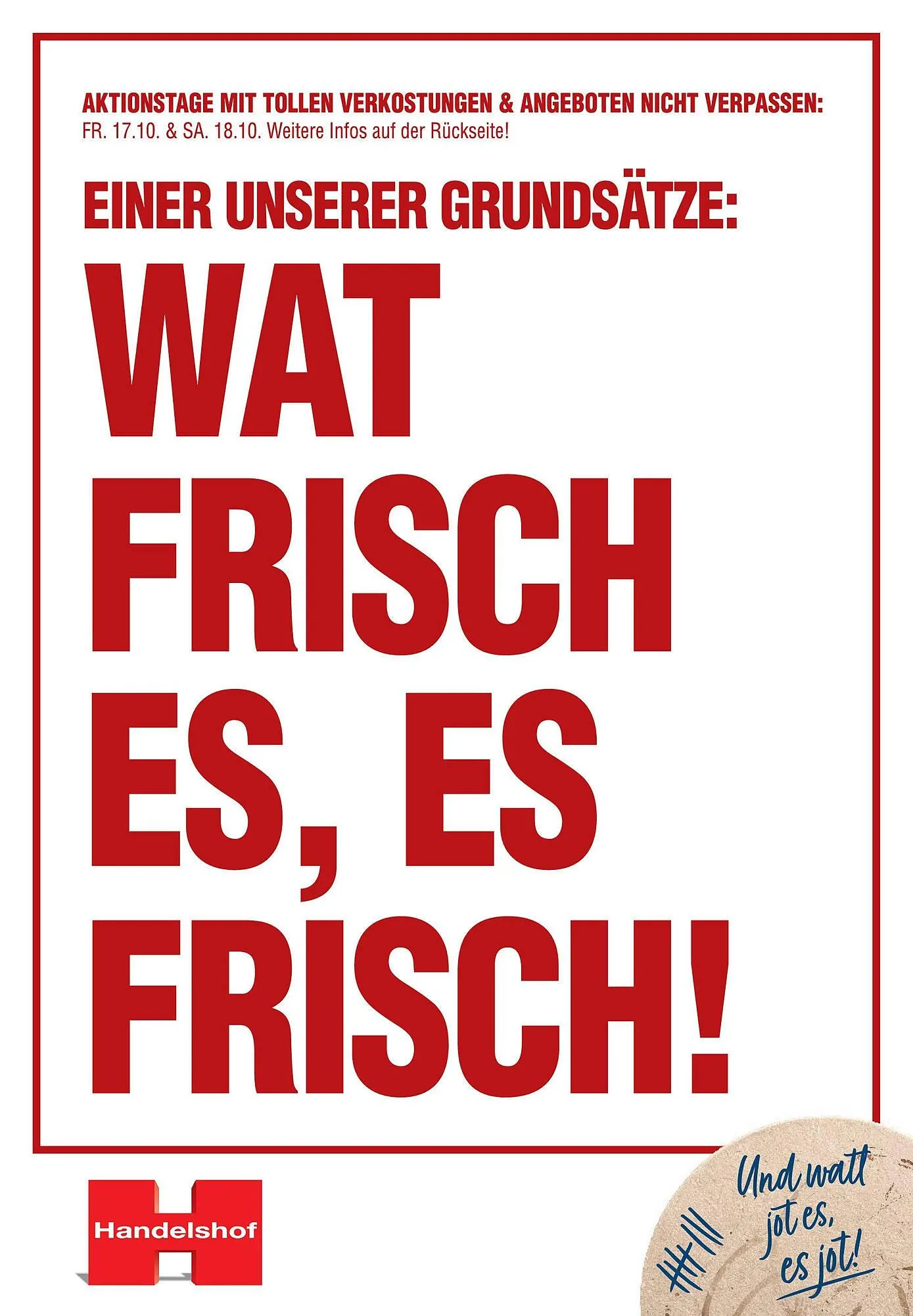 Handelshof Prospekt von 12. Oktober bis 18. Oktober 2025 - Prospekt seite 1