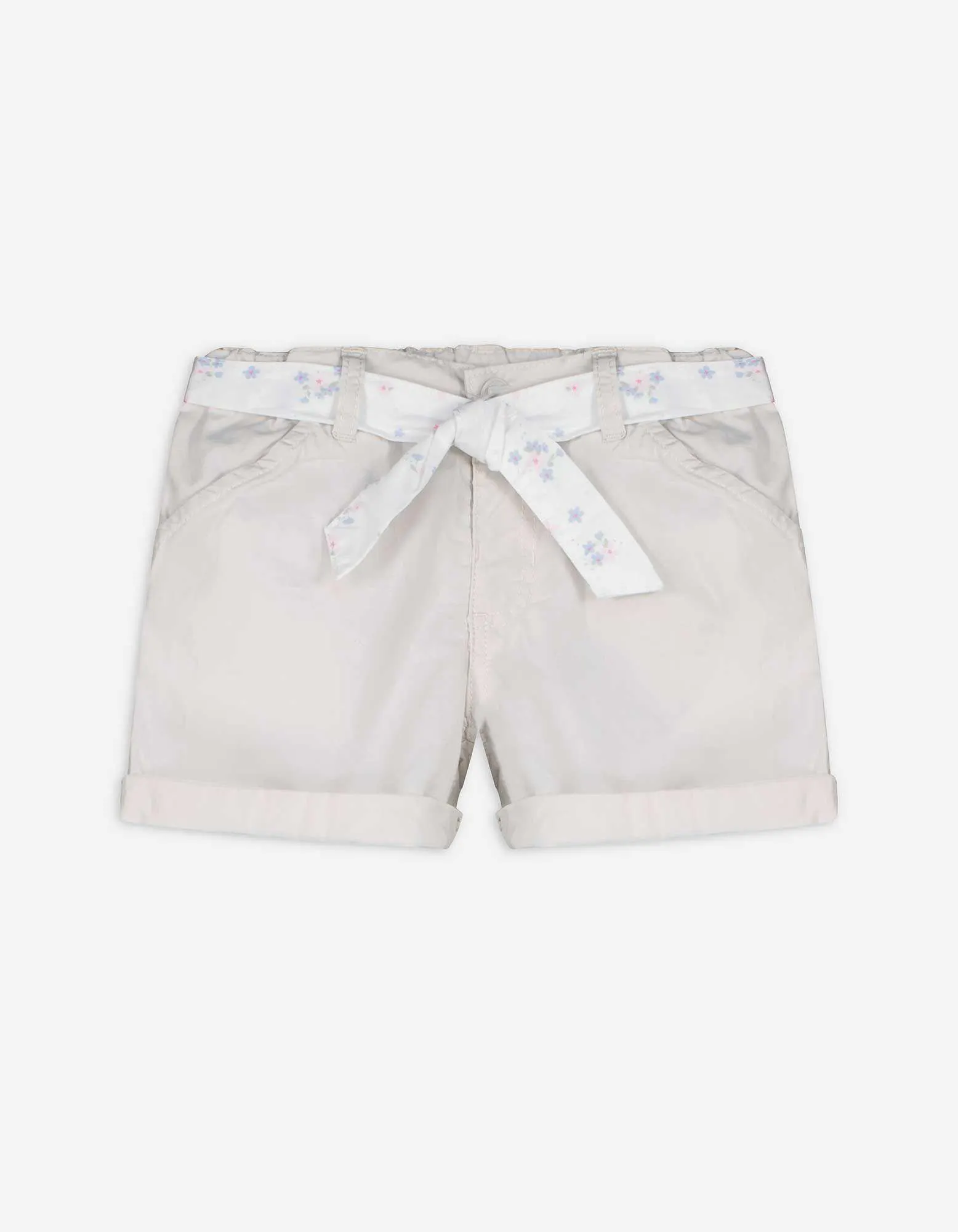 Shorts - Gürtel - hellgrau