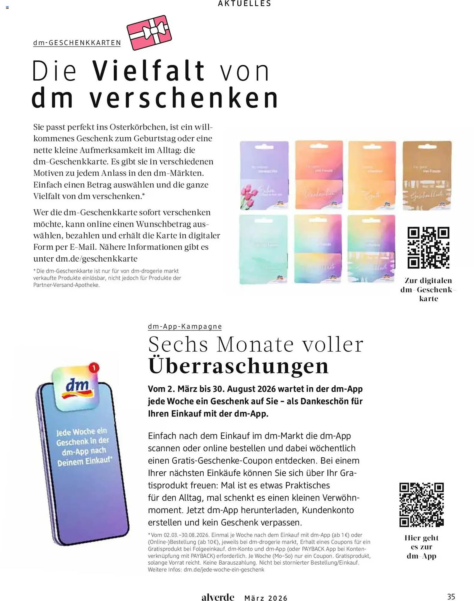 Dm drogerie Magazin von 1. März bis 31. März 2026 - Prospekt seite 35