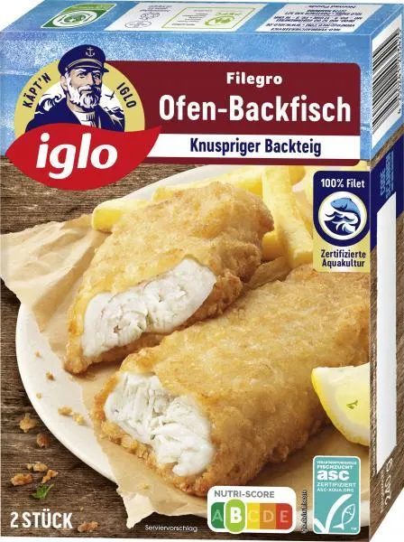 Iglo Filegro Ofen-Backfisch Knuspriger Backteig 240 g