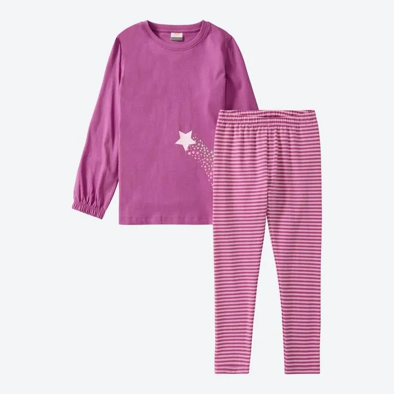 Mädchen-Schlafanzug mit Druck, 2-teilig