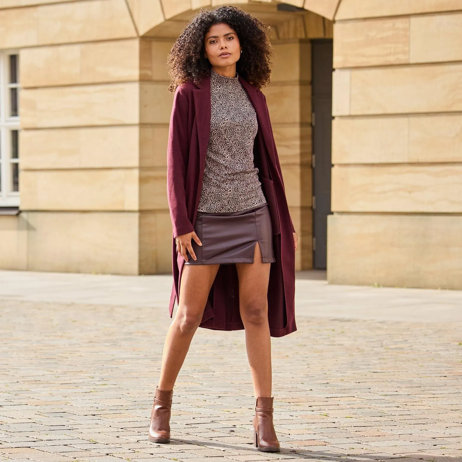 Damen-Mantel mit Twill-Struktur