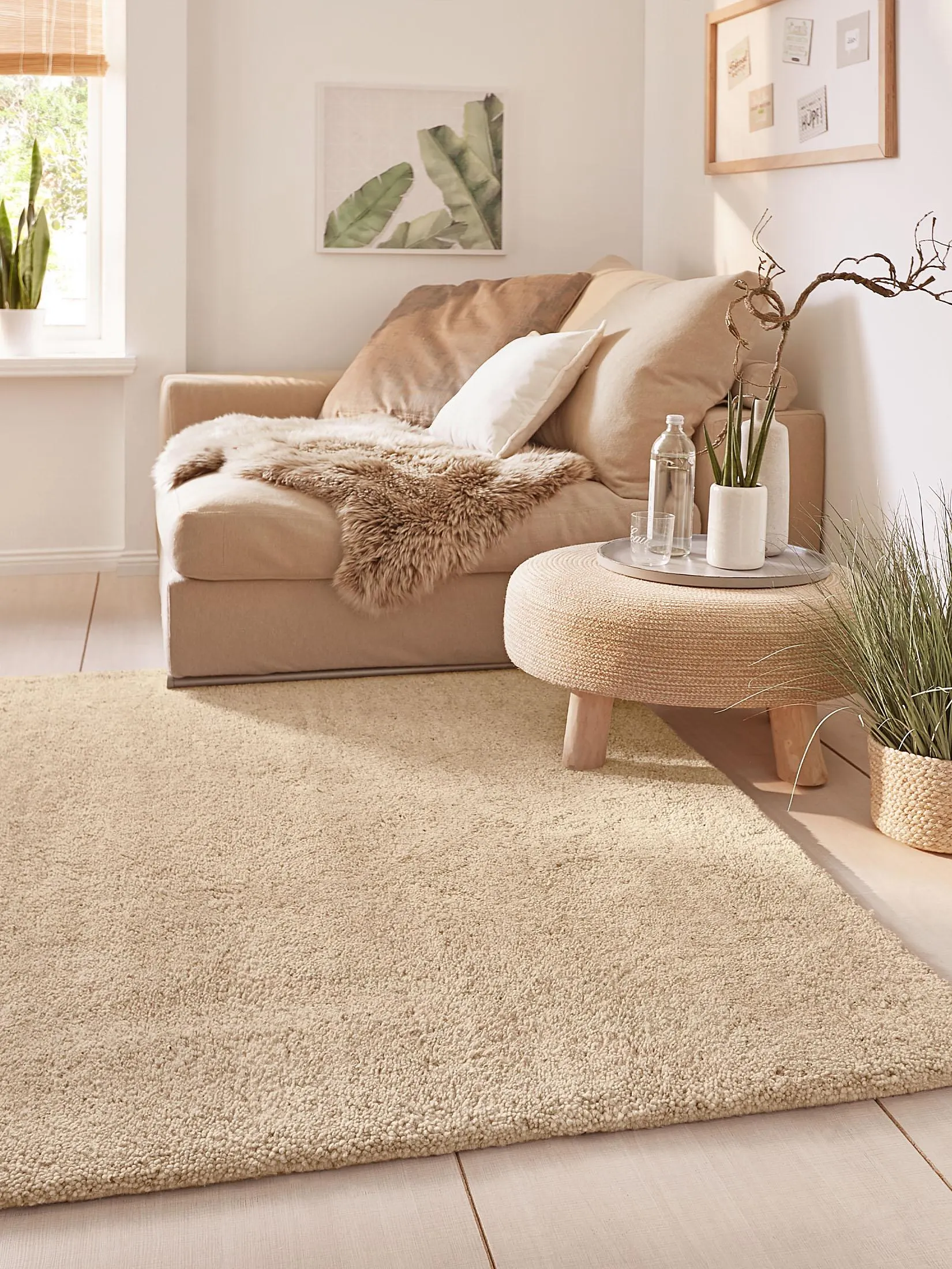 Atlas Berber-Teppich, Dunkelbeige