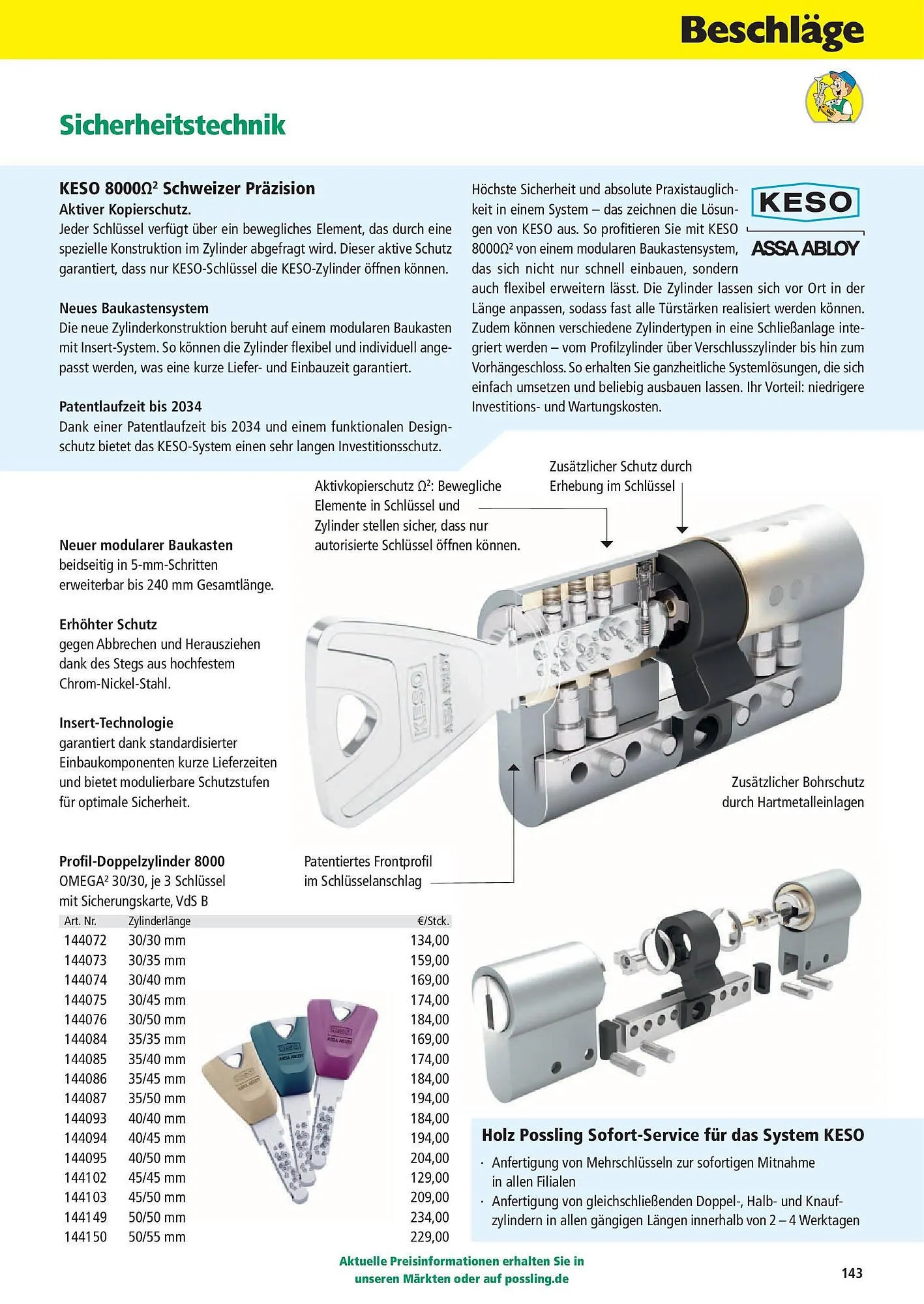 Holz Possling Prospekt von 31. März bis 30. Juni 2025 - Prospekt seite 143