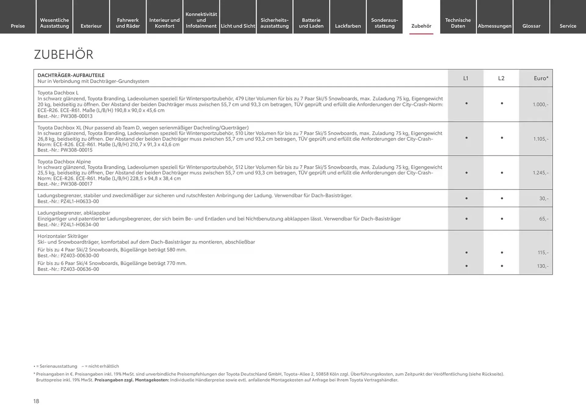 Toyota Prospekt von 1. November bis 1. November 2025 - Prospekt seite 18