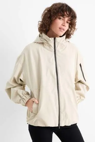 Rain jacket with hood - waterproof
