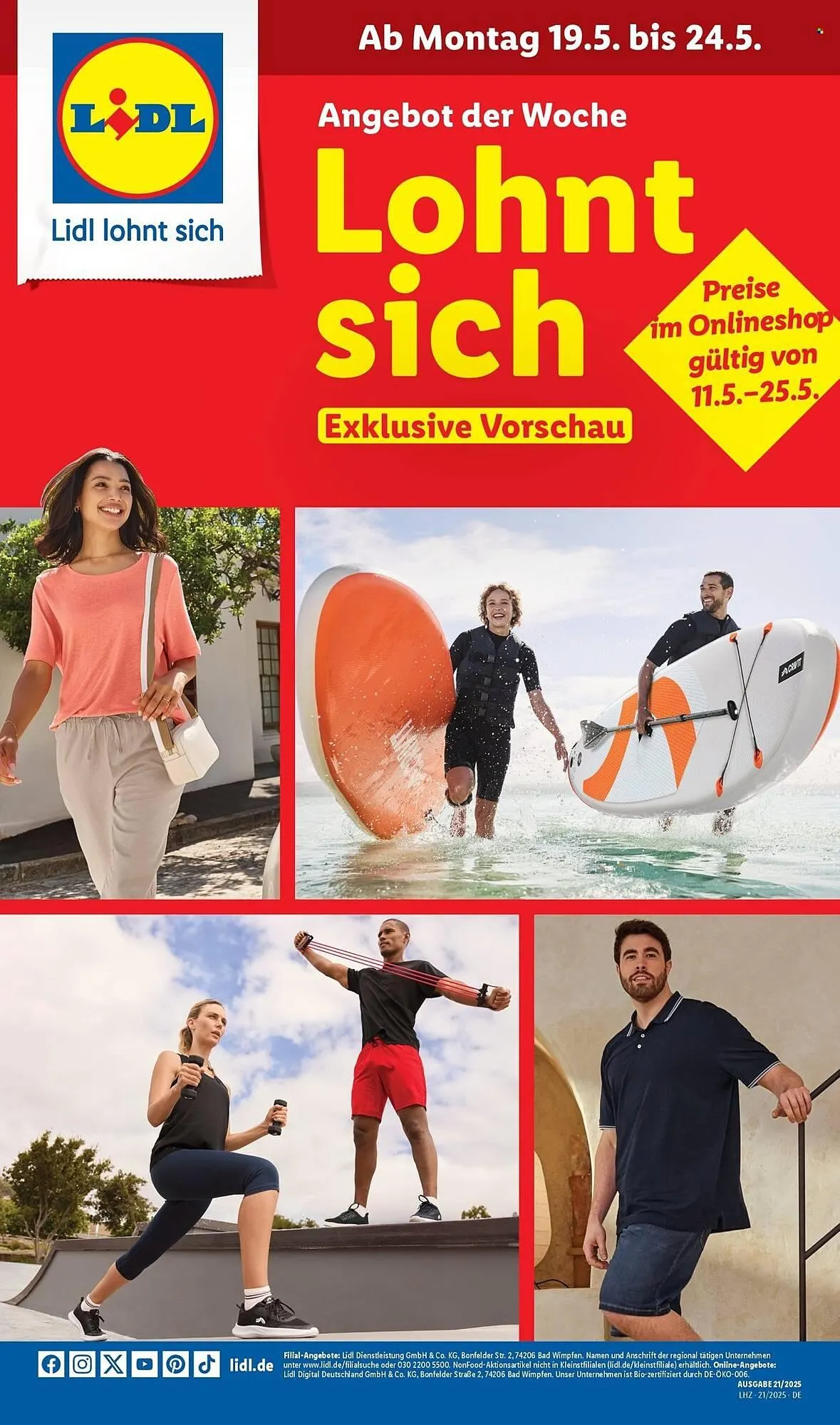 Lidl Prospekt von 19. Mai bis 24. Mai 2025 - Prospekt seite 1