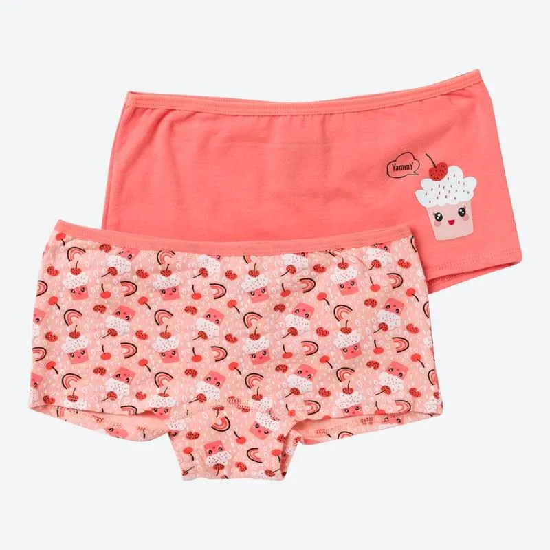 Kinder-Mädchen-Panty mit Cupcake-Motiv, 2er-Pack