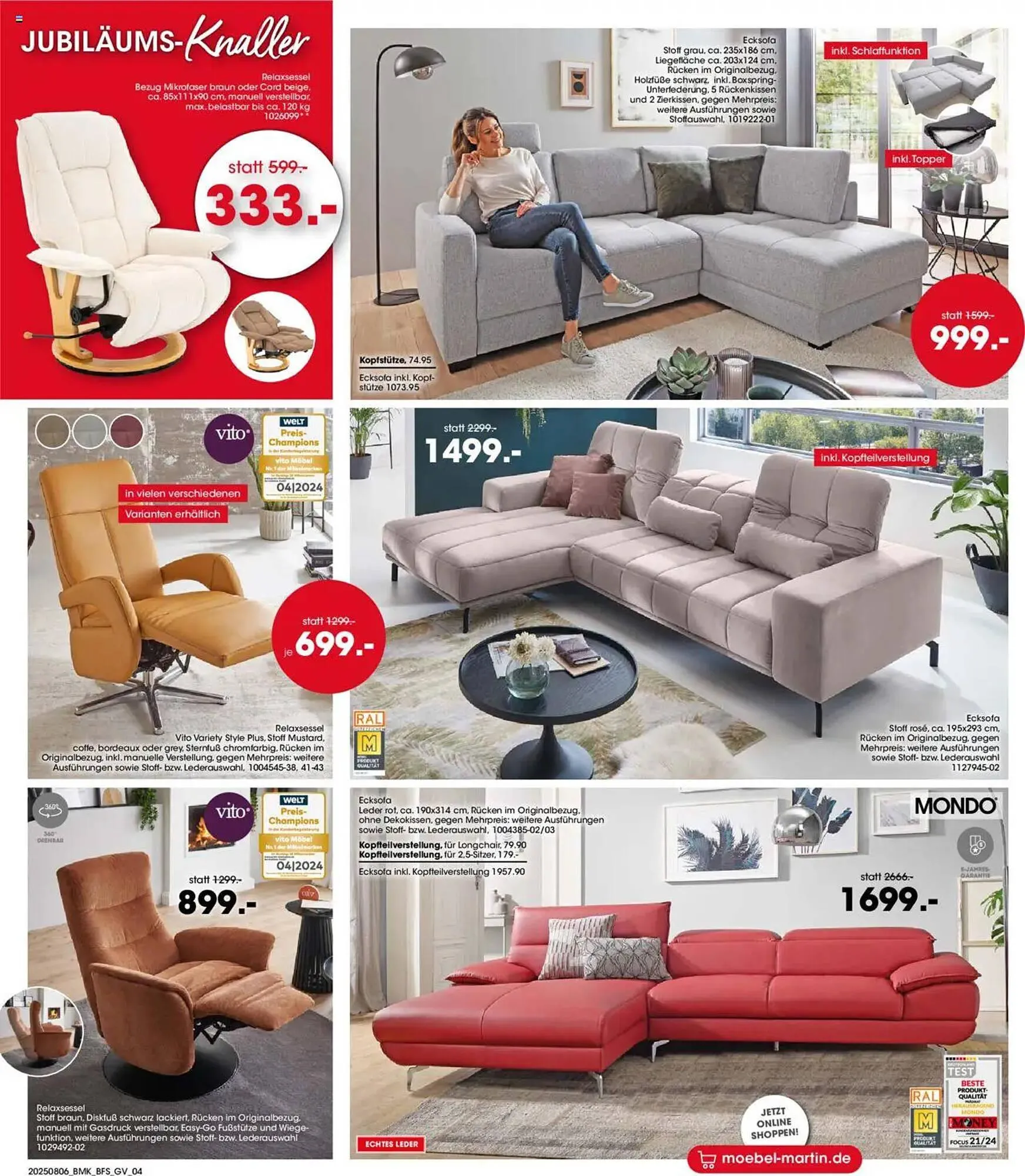 Möbel Martin Prospekt von 6. August bis 19. August 2025 - Prospekt seite 4