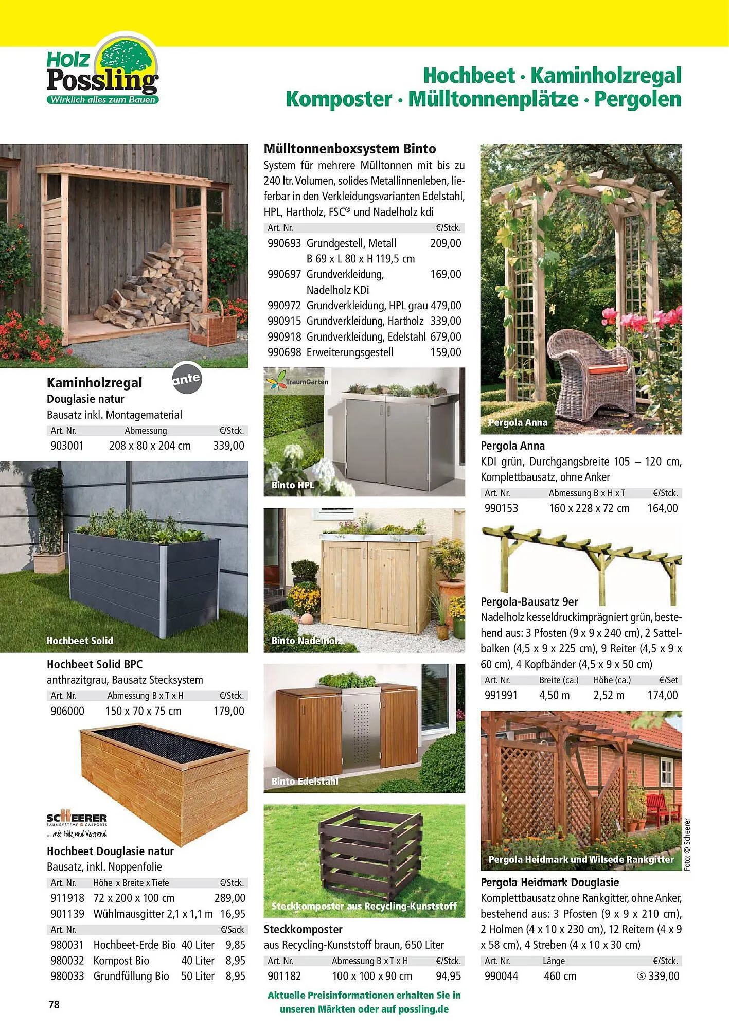 Holz Possling Prospekt von 31. März bis 30. Juni 2025 - Prospekt seite 78