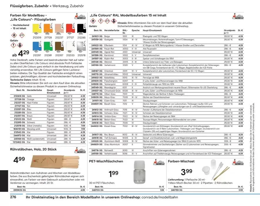 Modellbahn Katalog von 29. Oktober bis 31. Dezember 2025 - Prospekt seite 278