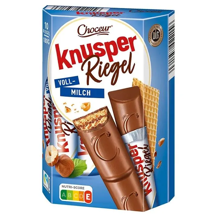 CHOCEUR Schoko-Knusper-Riegel 180 g, Vollmilch