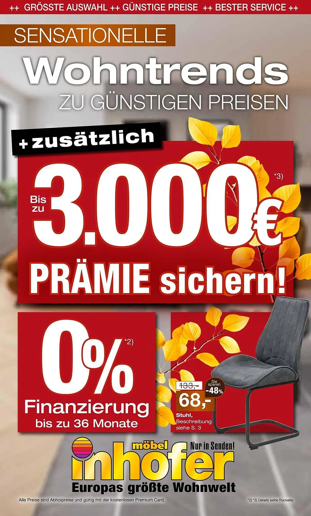 Möbel Inhofer Prospekt von 17. September bis 11. Oktober 2025 - Prospekt seite 1