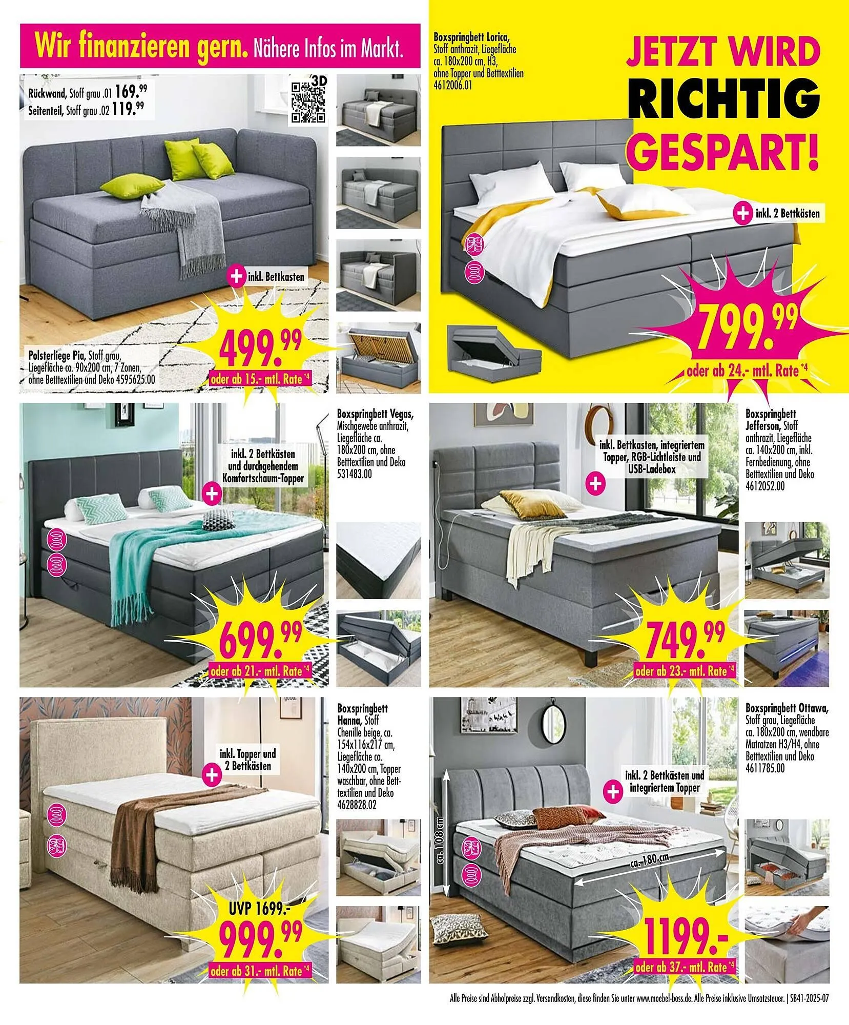 Möbel Boss Prospekt von 4. Oktober bis 10. Oktober 2025 - Prospekt seite 7