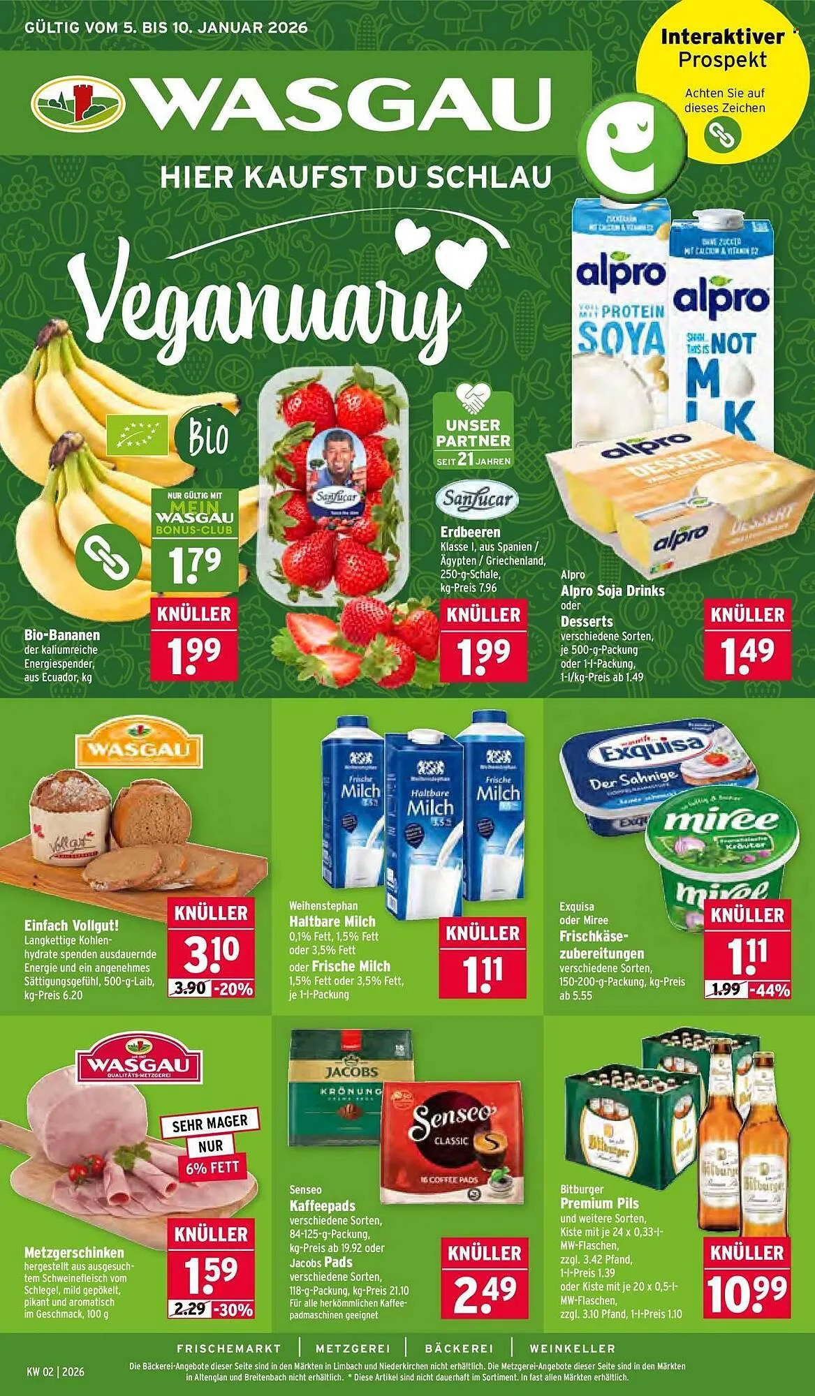 Wasgau Prospekt von 5. Januar bis 10. Januar 2026 - Prospekt seite 1