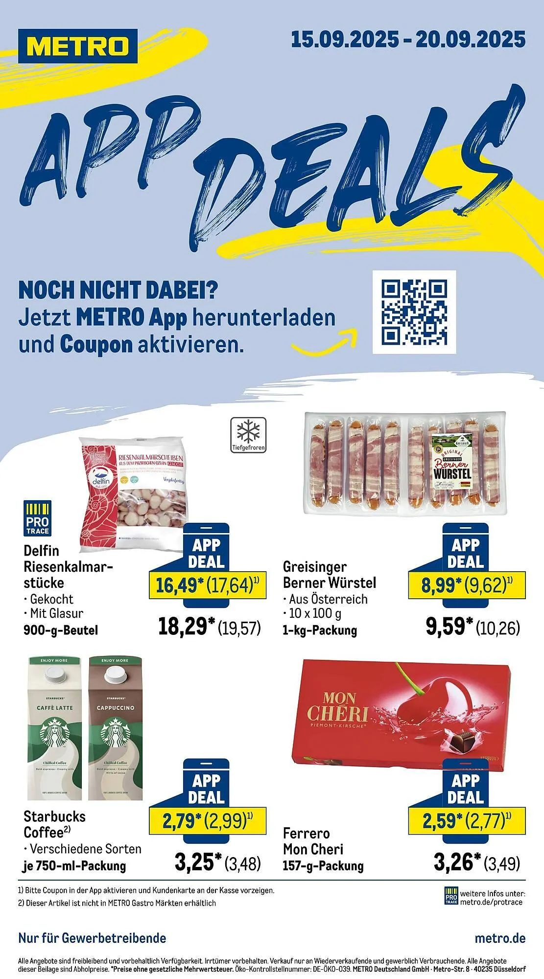 METRO Prospekt von 15. September bis 20. September 2025 - Prospekt seite 1