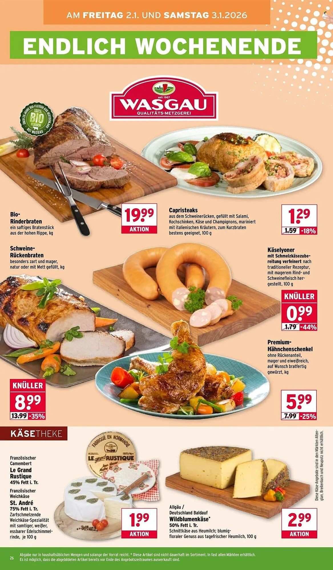 Wasgau Prospekt von 29. Dezember bis 3. Januar 2026 - Prospekt seite 26