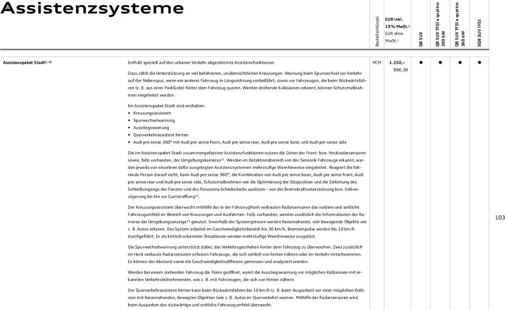 Audi Prospekt von 6. November bis 6. November 2026 - Prospekt seite 103
