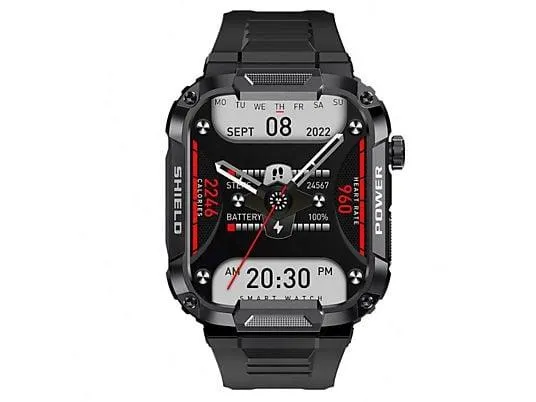 MANIKE G Serie Ultima Regal Smartwatch stainless steel Silikon, 140 - 210 mm, Schwarz