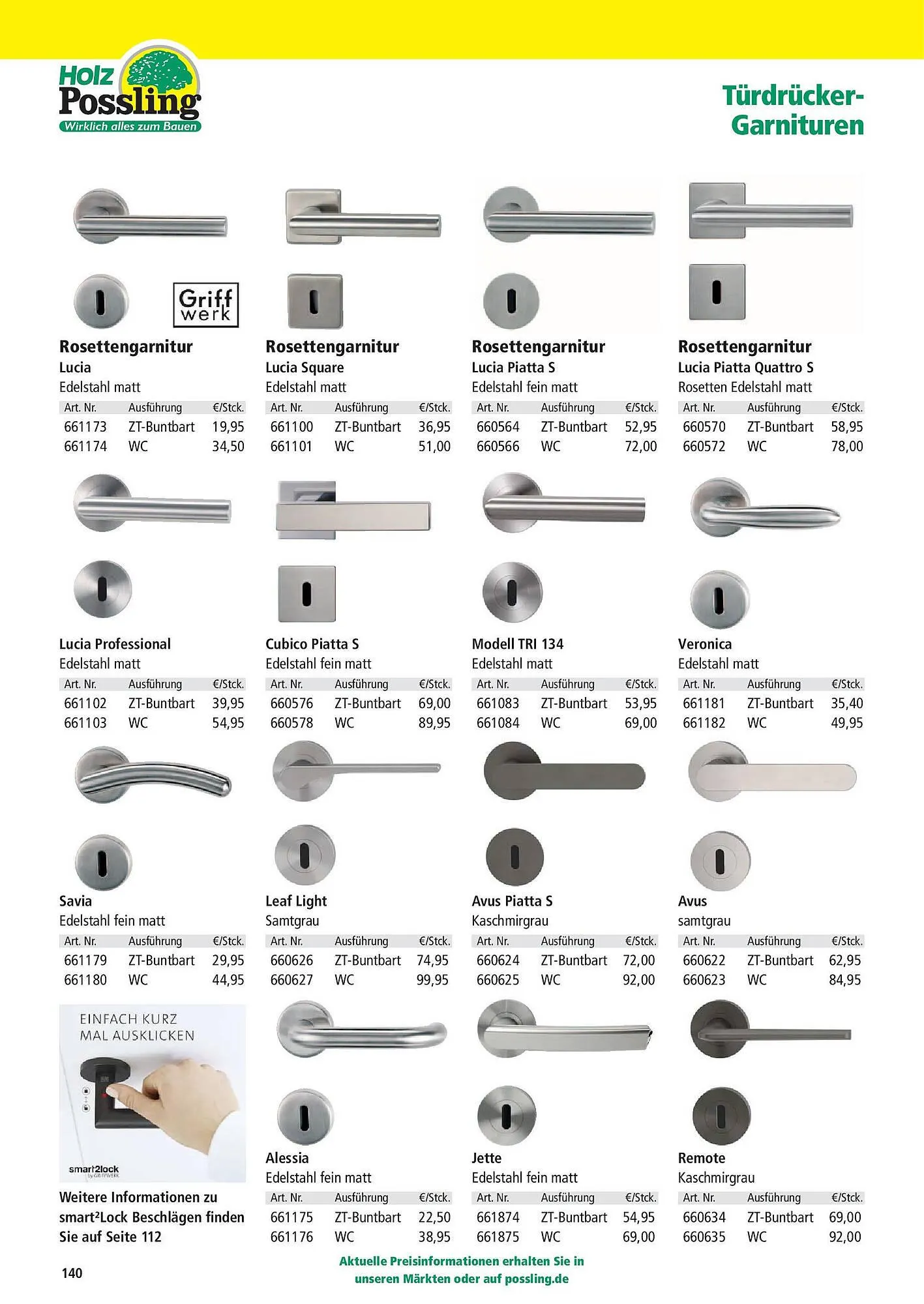 Holz Possling Prospekt von 31. März bis 30. Juni 2025 - Prospekt seite 140
