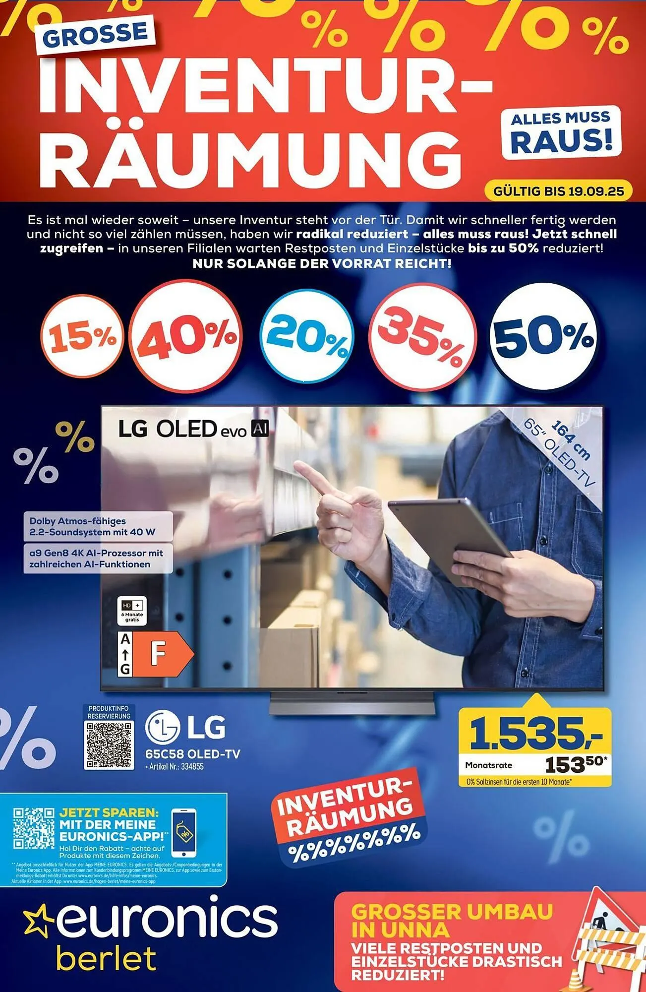 Euronics Berlet Prospekt von 16. September bis 19. September 2025 - Prospekt seite 1