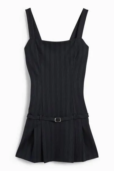 A-line dress - pinstripes