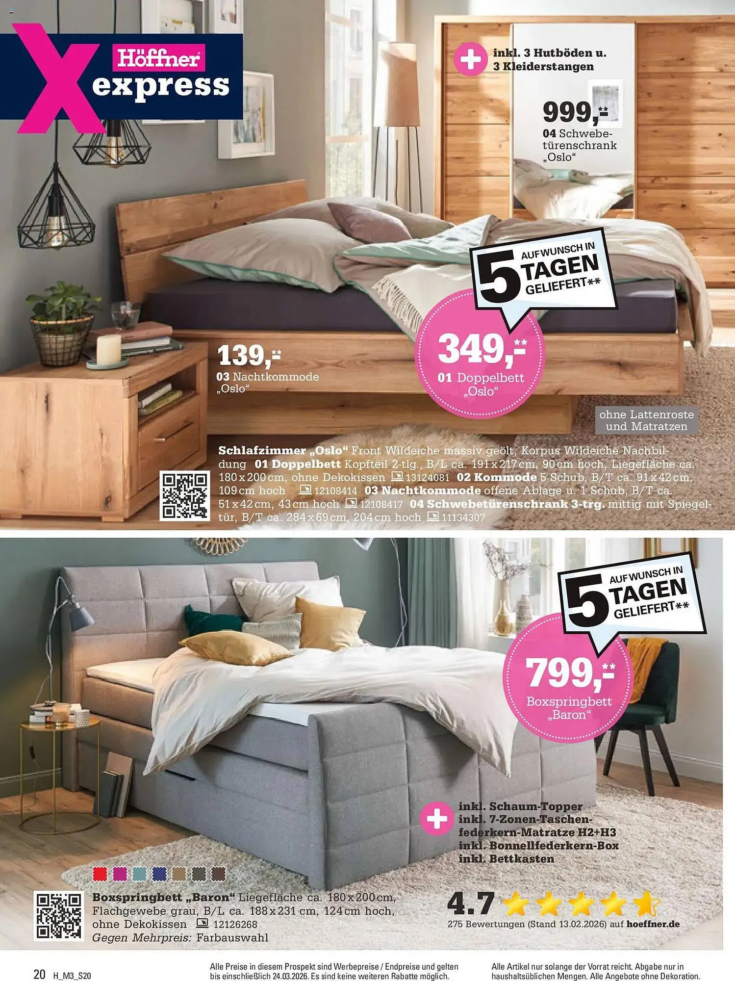 Höffner Prospekt von 11. März bis 24. März 2026 - Prospekt seite 20