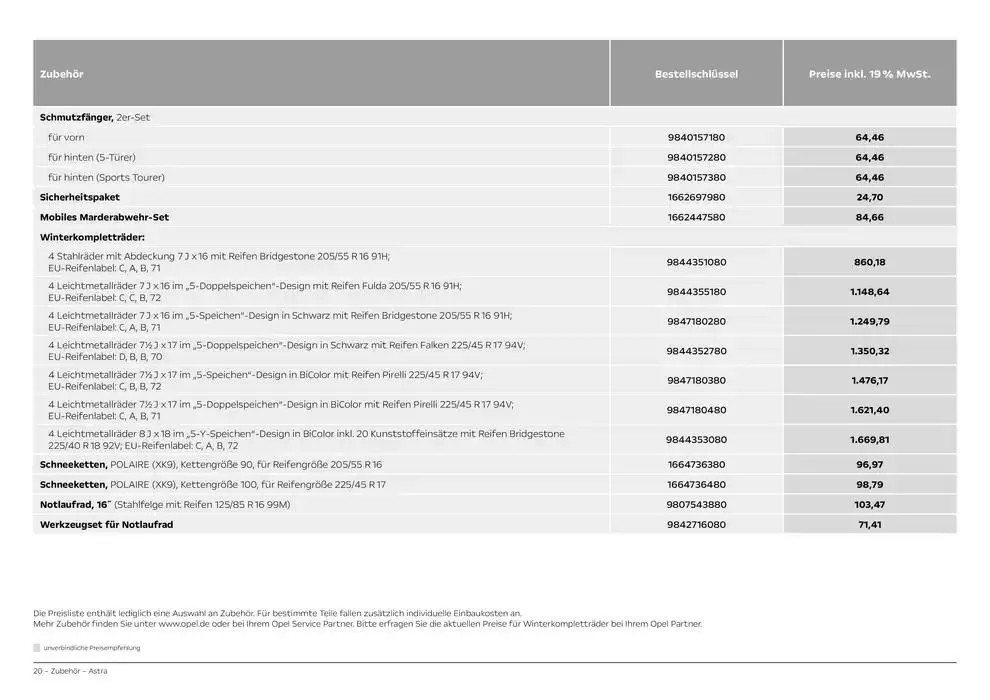 Opel Astra Electric von 19. Dezember bis 19. Dezember 2025 - Prospekt seite 20