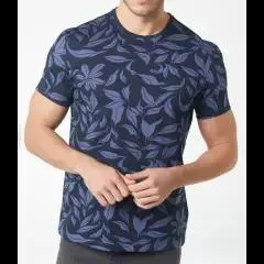 T-Shirt Blätter X-Mail, Rundhalsausschnitt