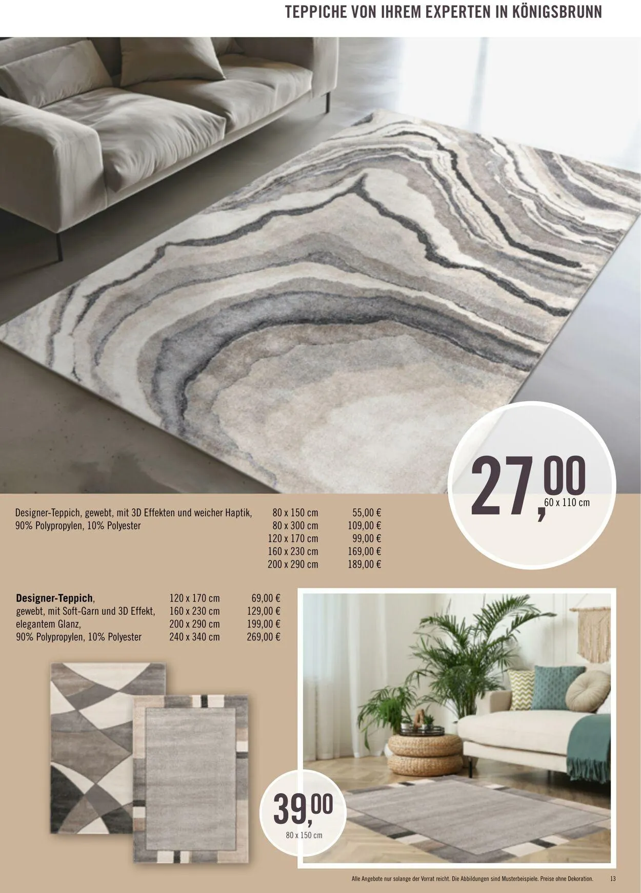 Ihr Teppichfreund Aktueller Prospekt von 27. Mai bis 10. Juni 2025 - Prospekt seite 13