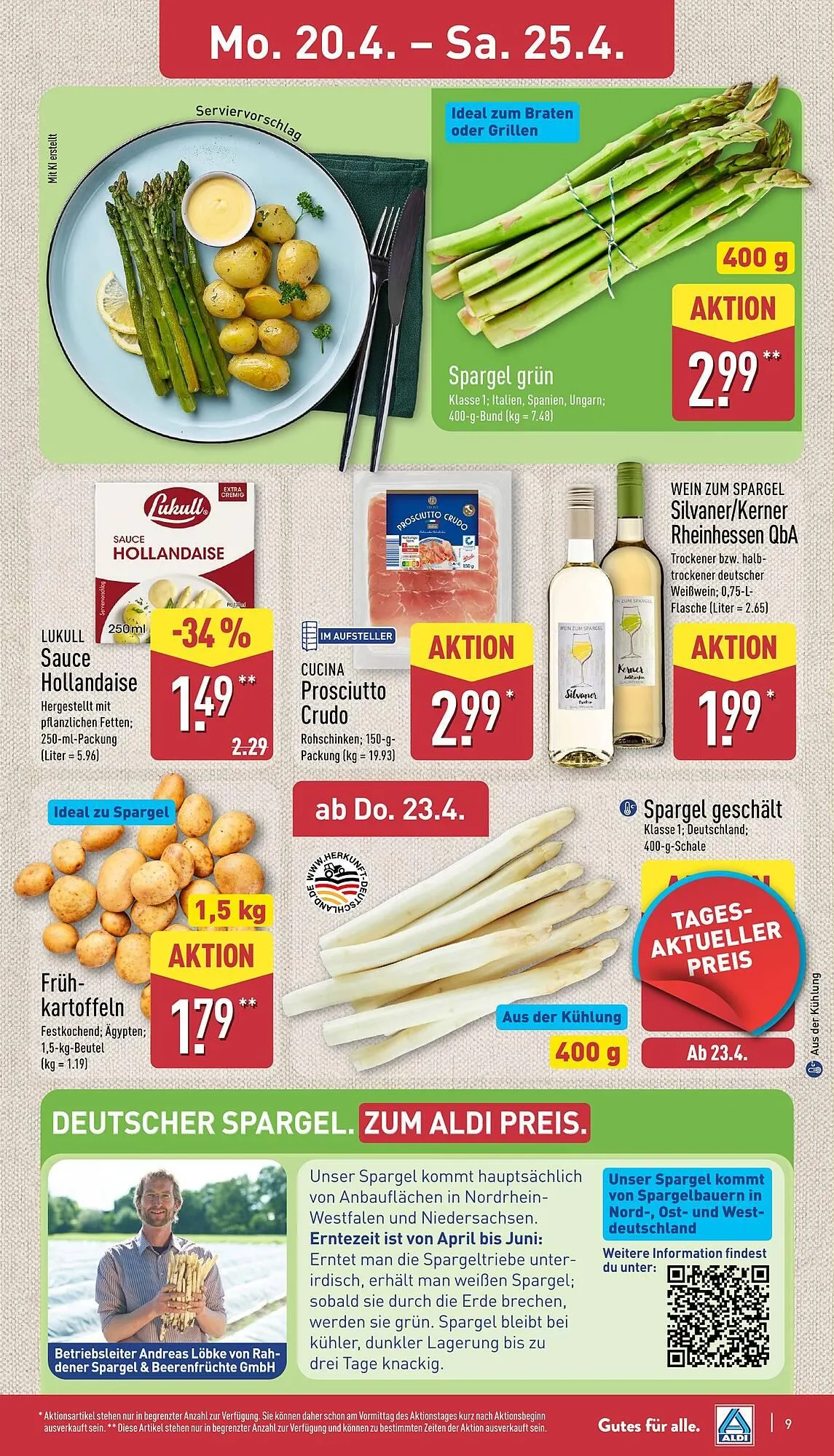 Aldi Nord Prospekt von 20. April bis 25. April 2026 - Prospekt seite 9