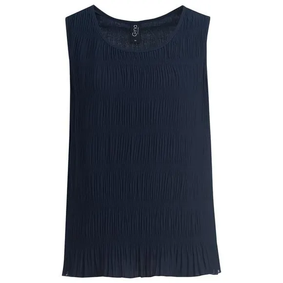 Damen Plissee-Top in Unifarben