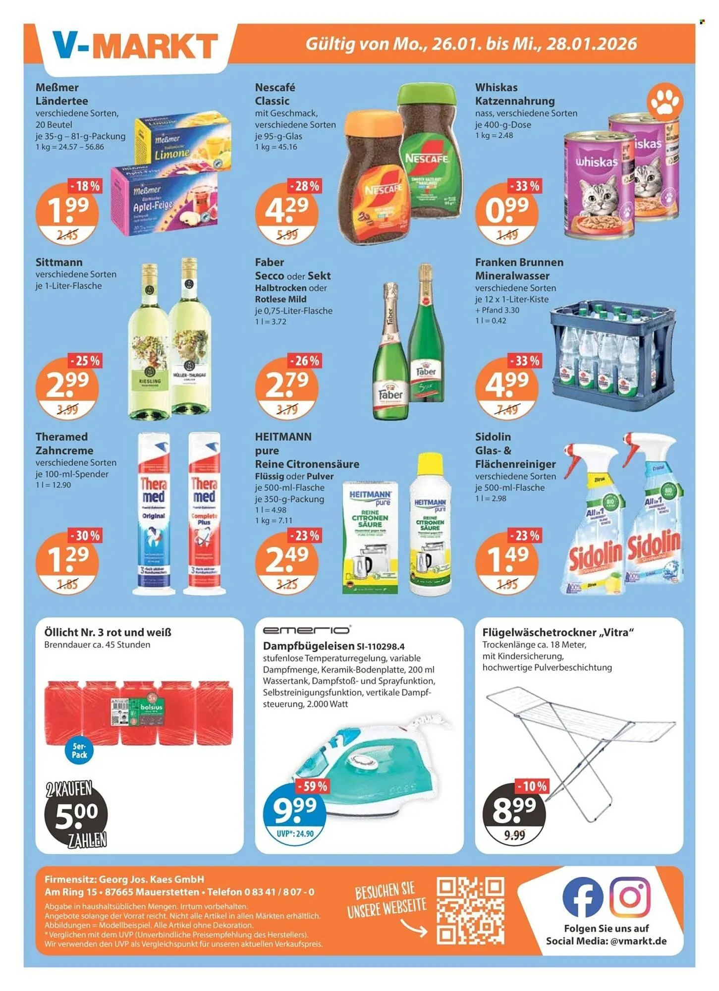 V Markt Prospekt von 22. Januar bis 28. Januar 2026 - Prospekt seite 20