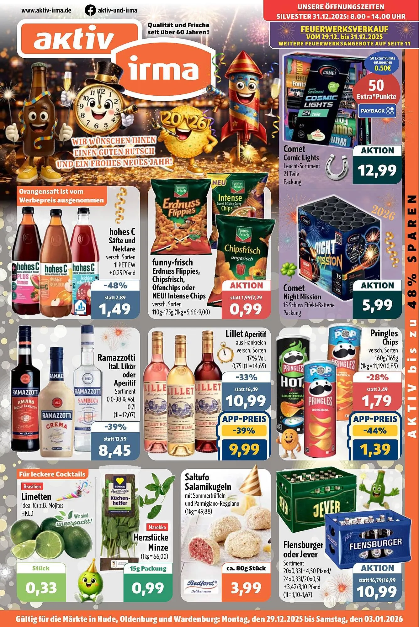 Aktiv Irma Prospekt von 29. Dezember bis 31. Dezember 2025 - Prospekt seite 1