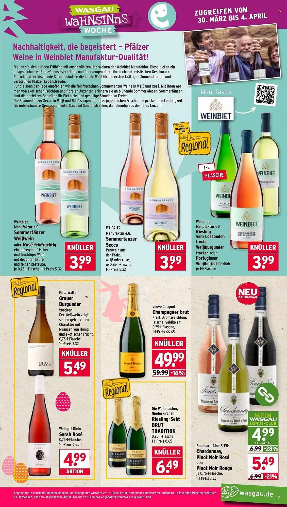 Wasgau Prospekt von 30. März bis 4. April 2026 - Prospekt seite 21