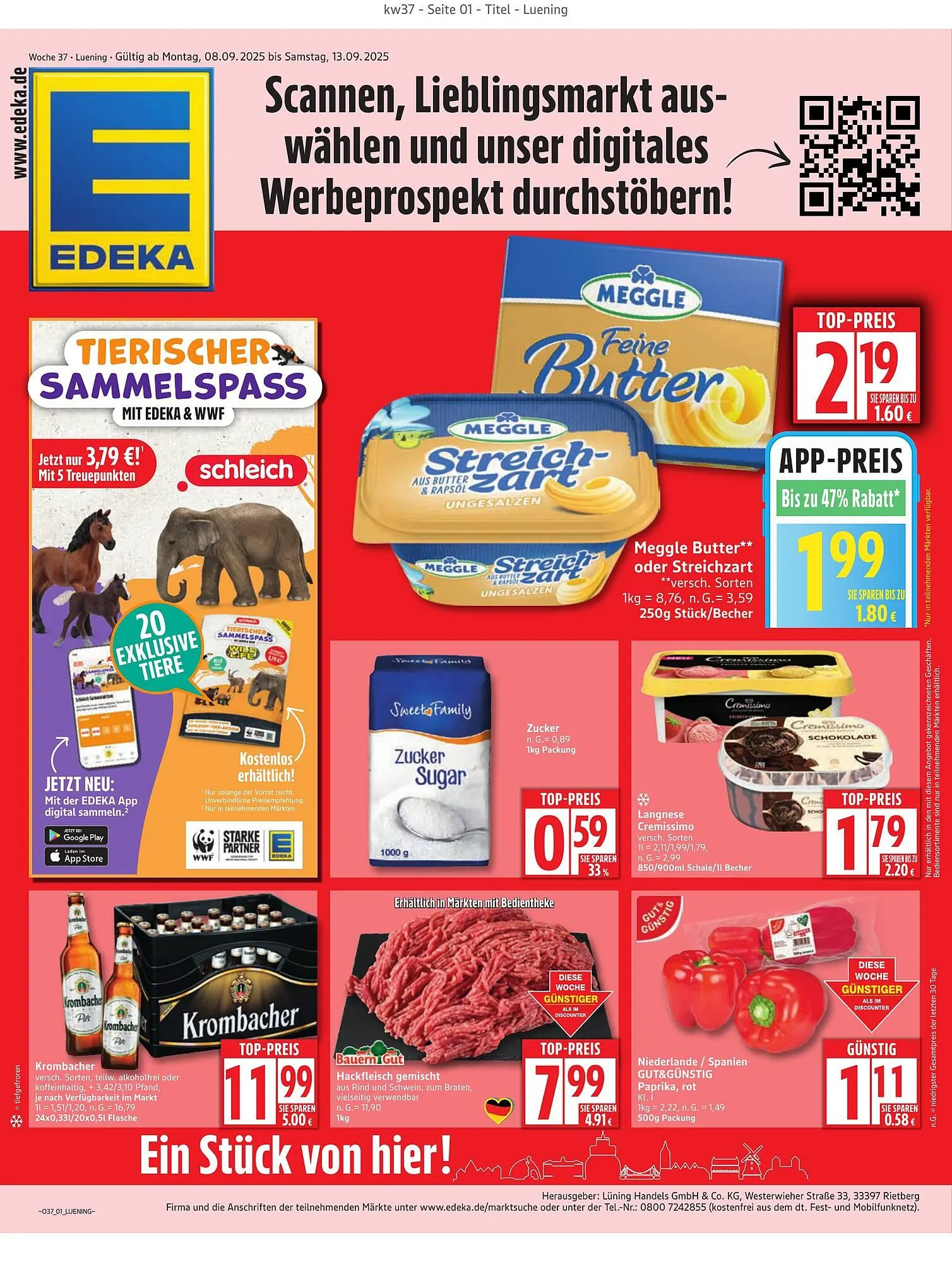 Edeka Struve Prospekt von 8. September bis 13. September 2025 - Prospekt seite 1