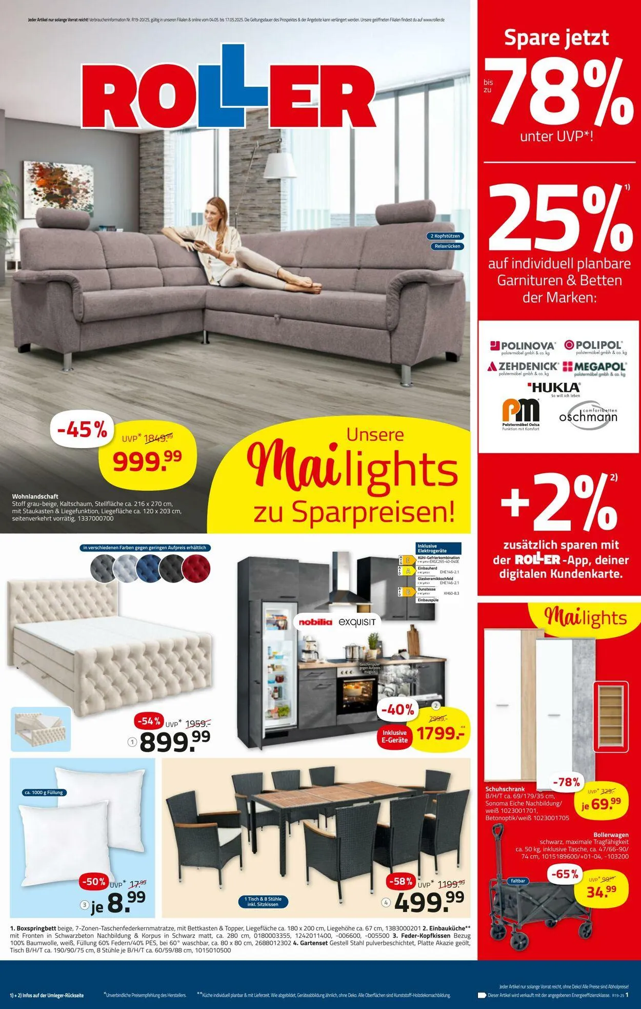 Roller Aktueller Prospekt von 4. Mai bis 17. Mai 2025 - Prospekt seite 1
