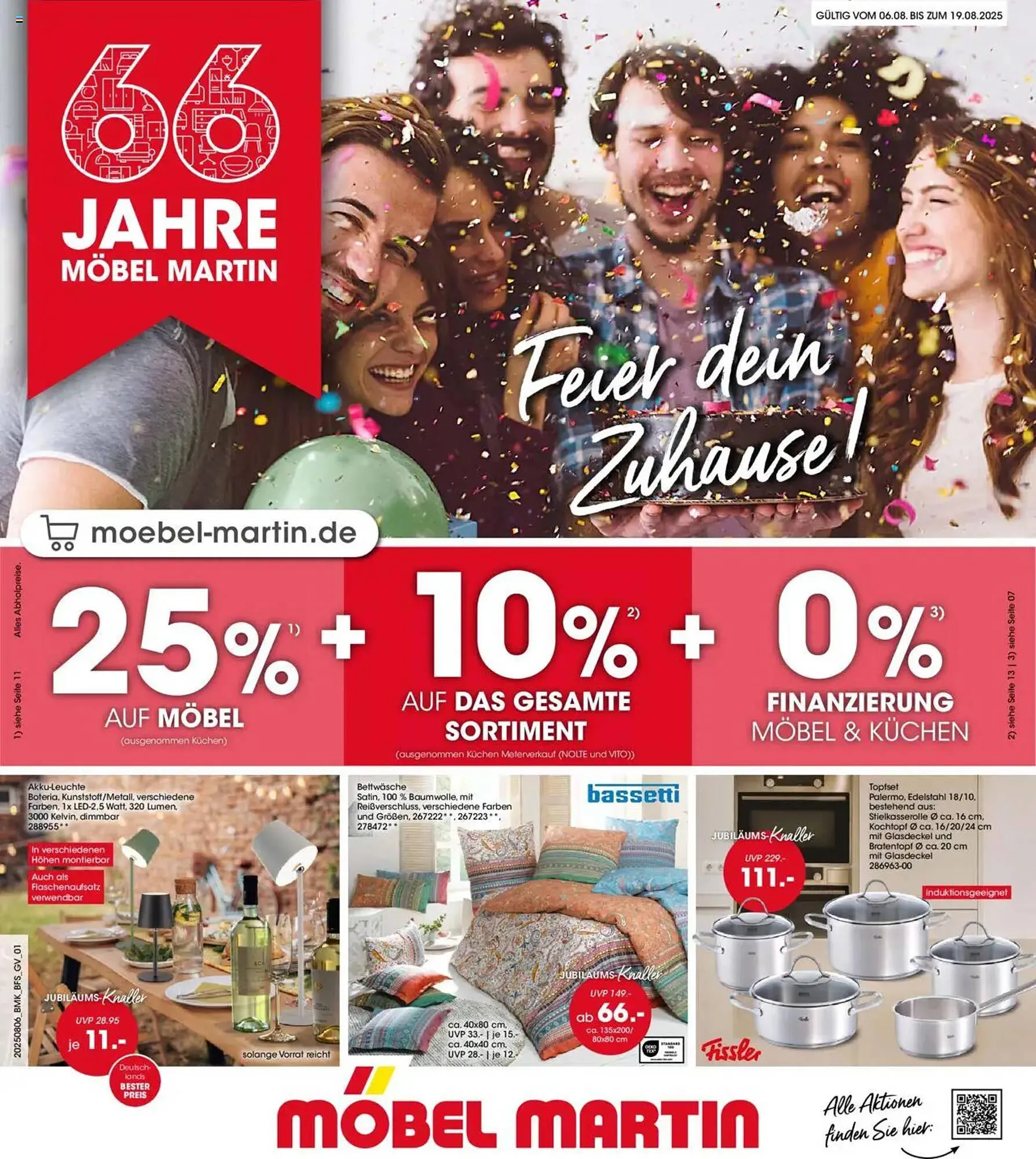 Möbel Martin Prospekt von 6. August bis 19. August 2025 - Prospekt seite 1