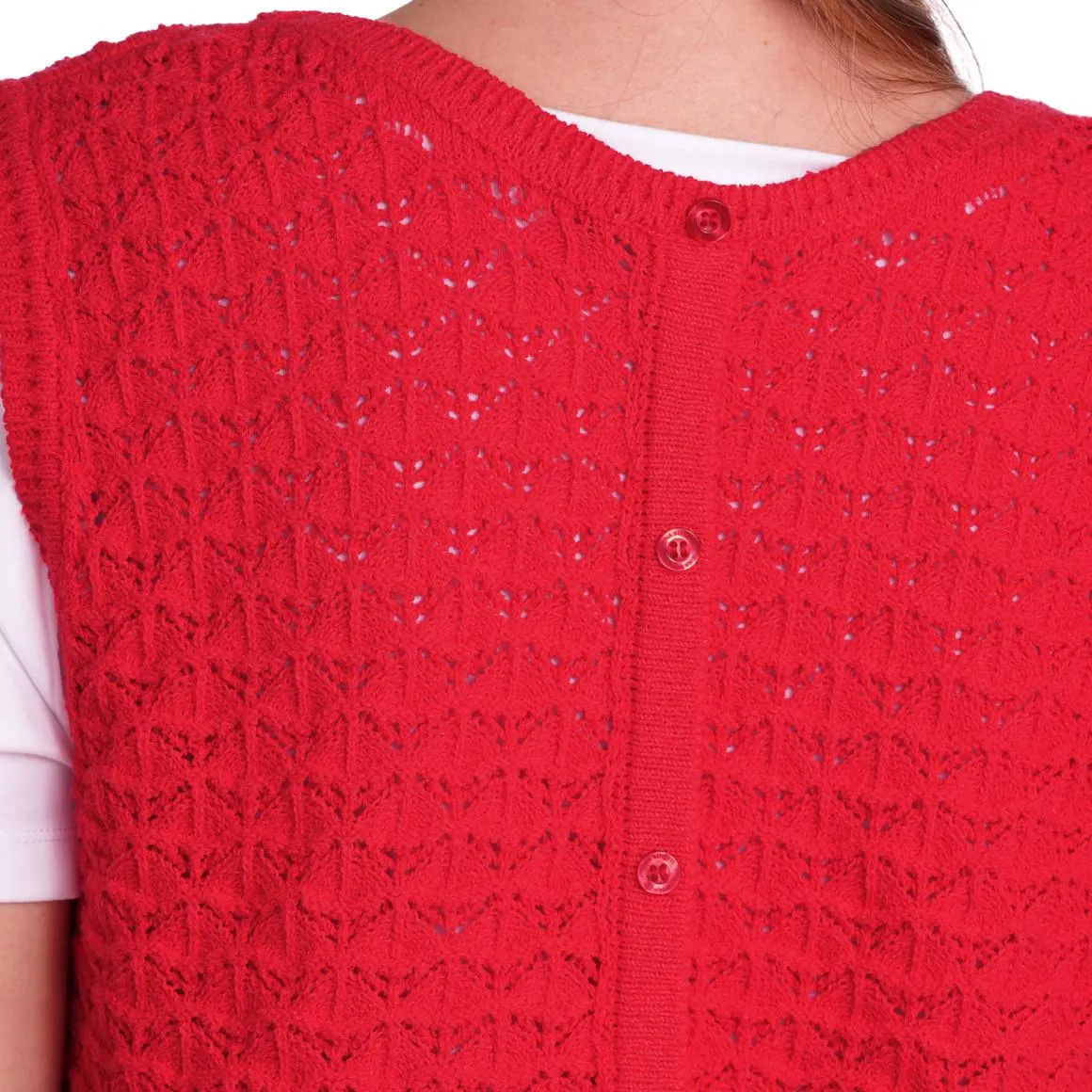 Damen Stricktop mit Ajour-Muster