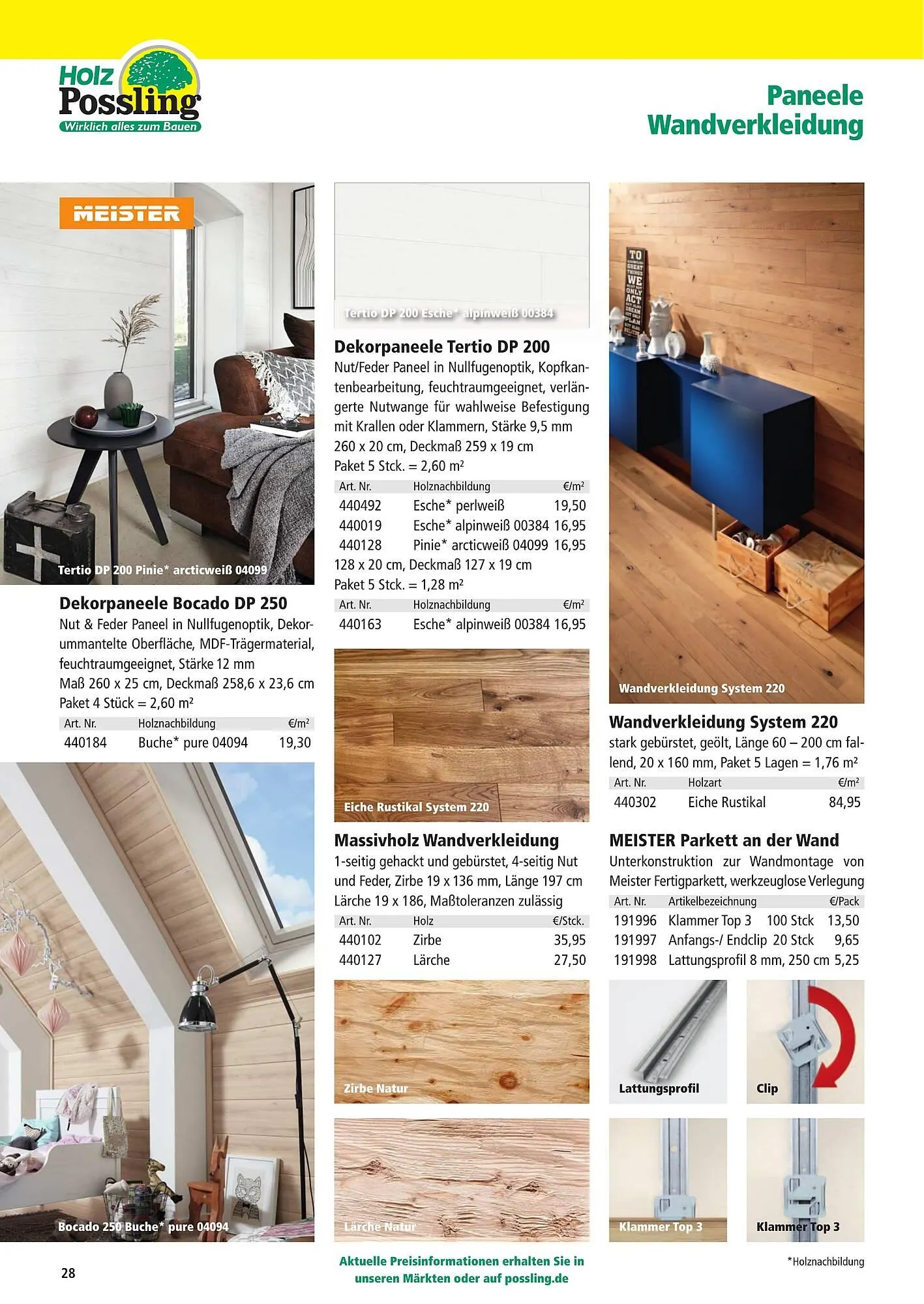 Holz Possling Prospekt von 1. April bis 31. Juli 2026 - Prospekt seite 28