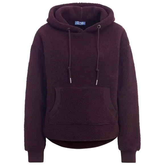 Damen Hoodie aus Teddyplüsch