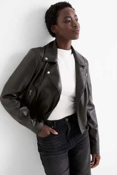 Biker jacket - faux leather