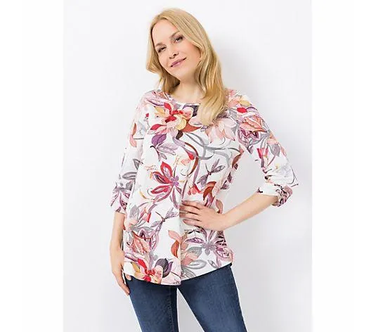 Green Cotton by Peter Hahn Longshirt, 3/4-Arm Style Filippa Rundhalsausschnitt