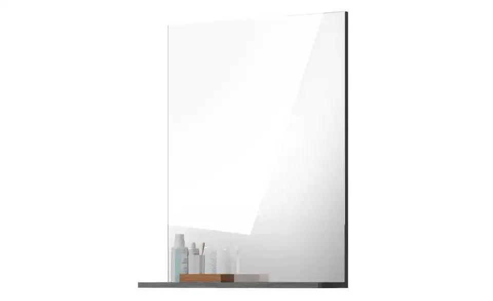 Badspiegel SCHLOONSEE, Breite 60cm, 1 Ablageboden, hochwertiges Spiegelglas, in verschiedenen Farben erhältlich, Badmöbel, Spiegel, Badezimmer