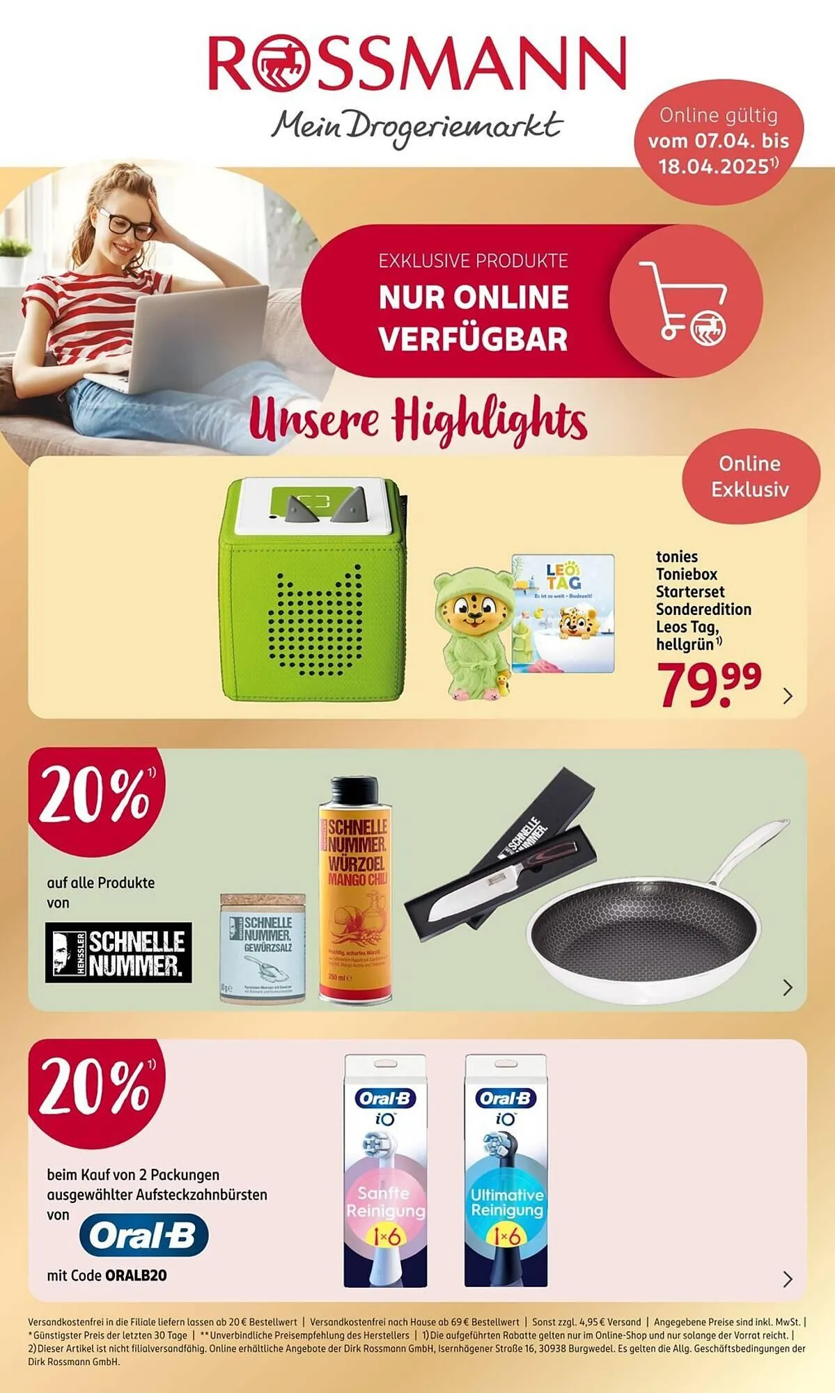 Rossmann Prospekt von 7. April bis 18. April 2025 - Prospekt seite 1